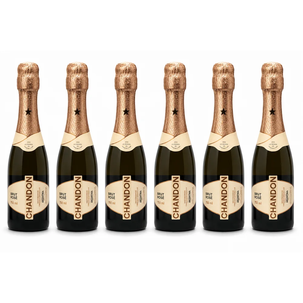 Kit com 6 Espumantes Baby Chandon Rosé 187ml
