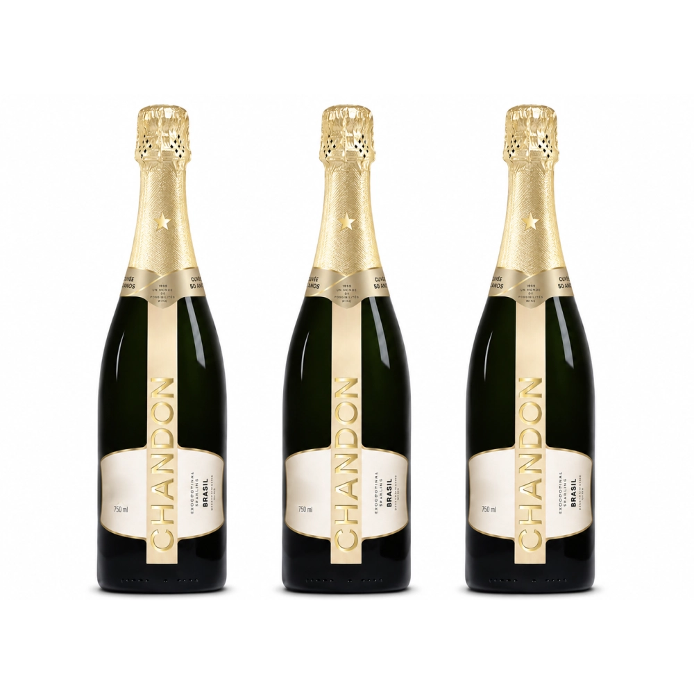 Kit com 3 Espumante Chandon Brut 750ml