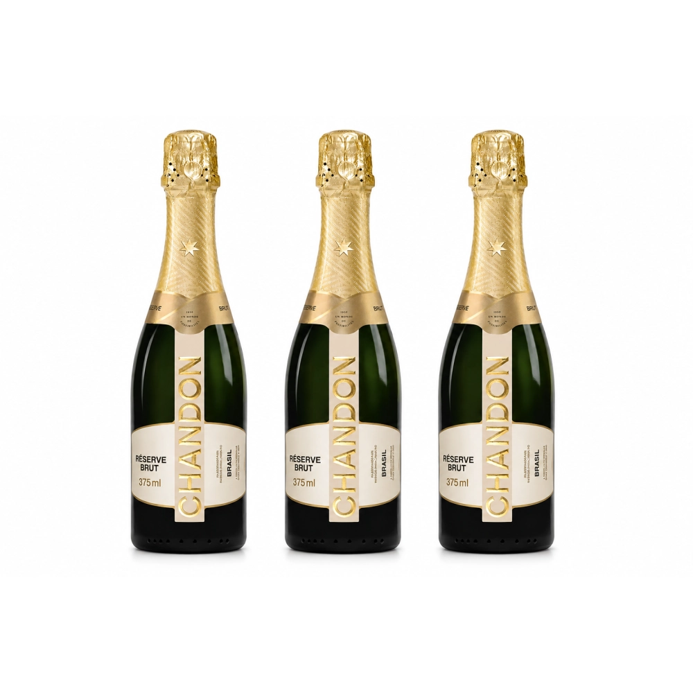 Kit com 3 Espumantes Chandon Brut 375ml