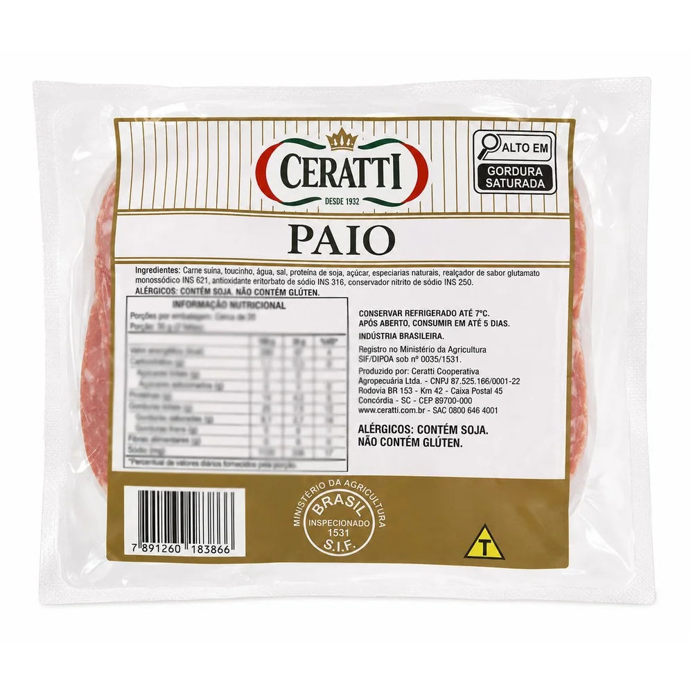 Linguiça Paio Ceratti 350g