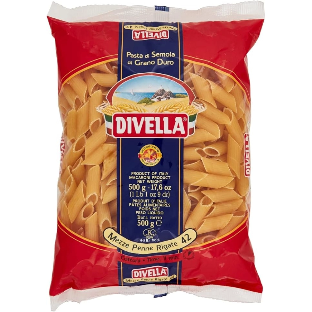 Macarrão PENNE Ziti Rigate Divella 500g