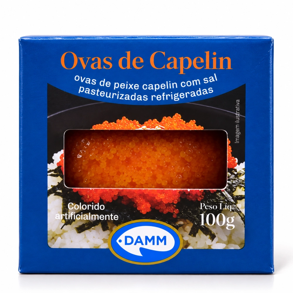 Ovas de Capelin LARANJA Damm - Tipo Caviar 100g