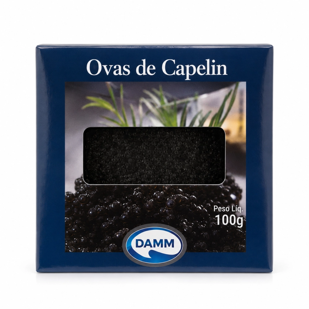 Ovas de Capelin Preta - Tipo Caviar 100g