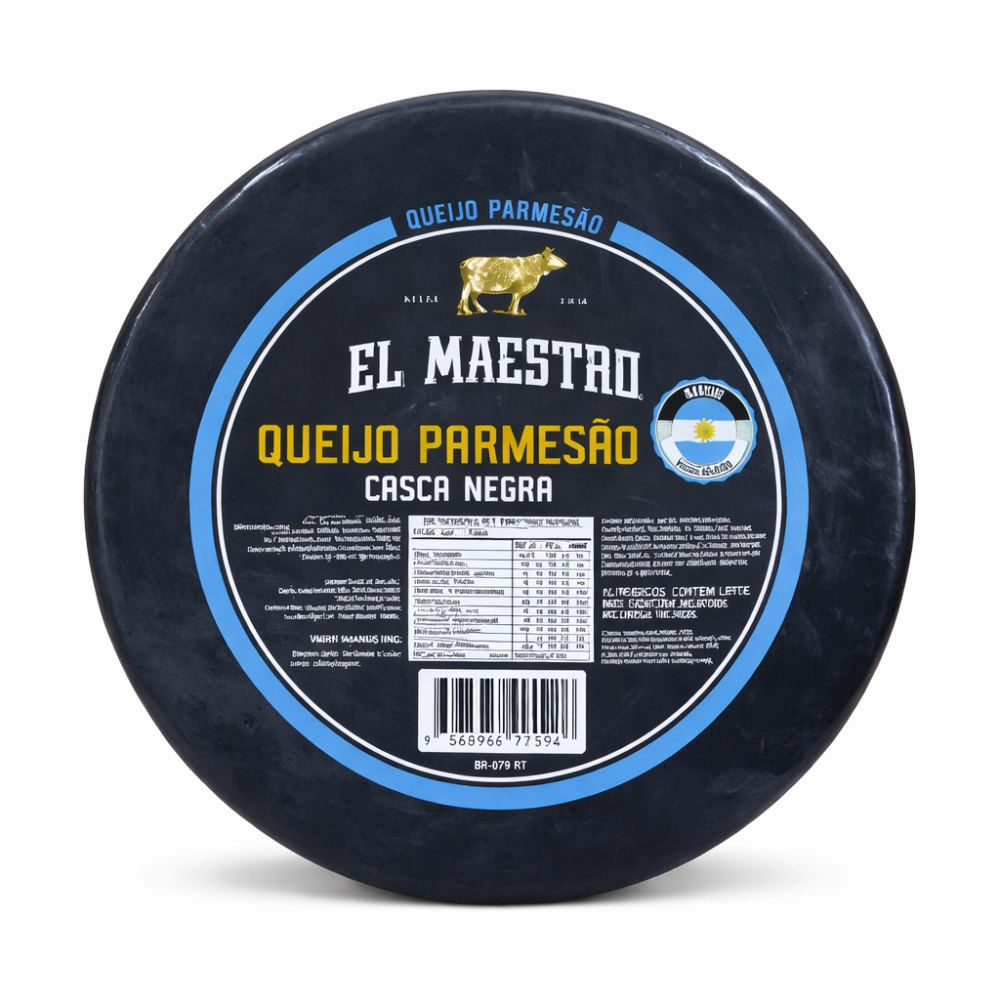 Queijo Parmesão ARGENTINO PEÇA El Maestro Casca Preta Aprox. 6kg