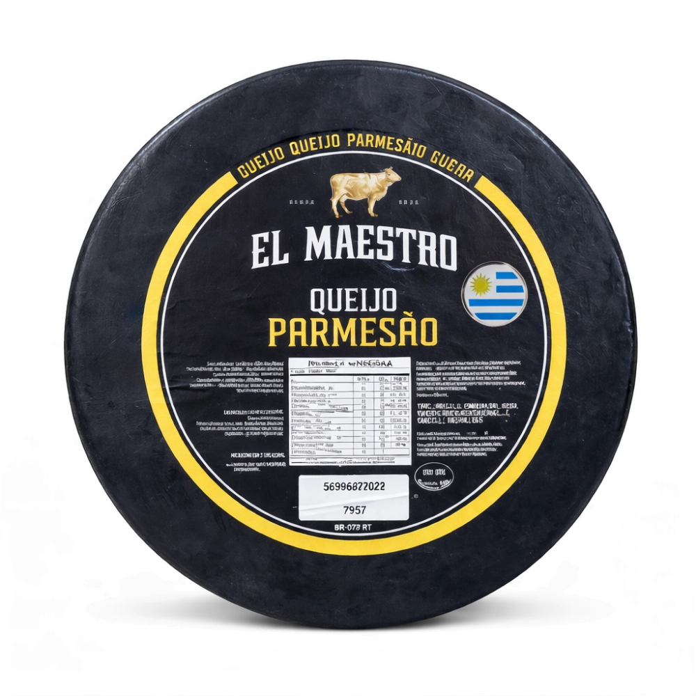 Queijo Parmesão URUGUAIO El Maestro Casca Preta PEÇA Aprox. 6,7kg