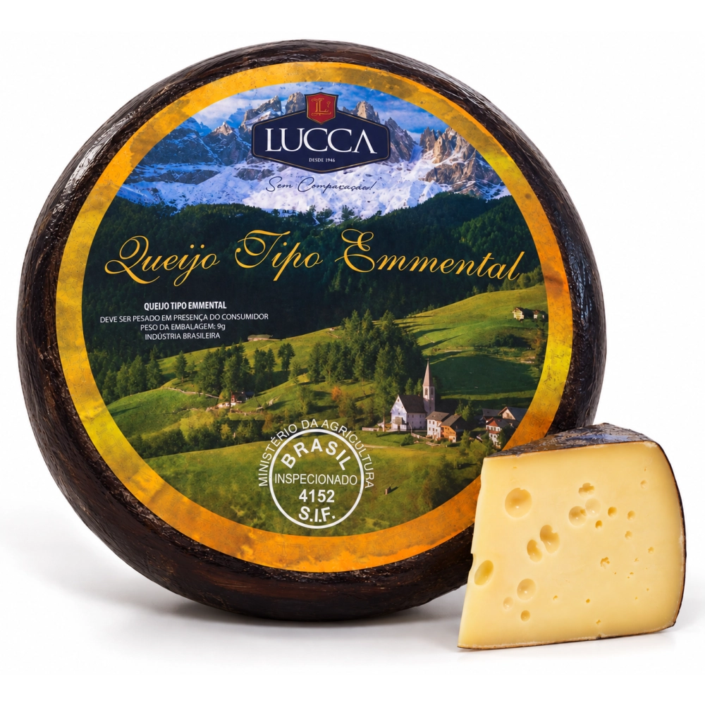 Queijo Tipo Emmental Lucca CASCA AZUL 300g