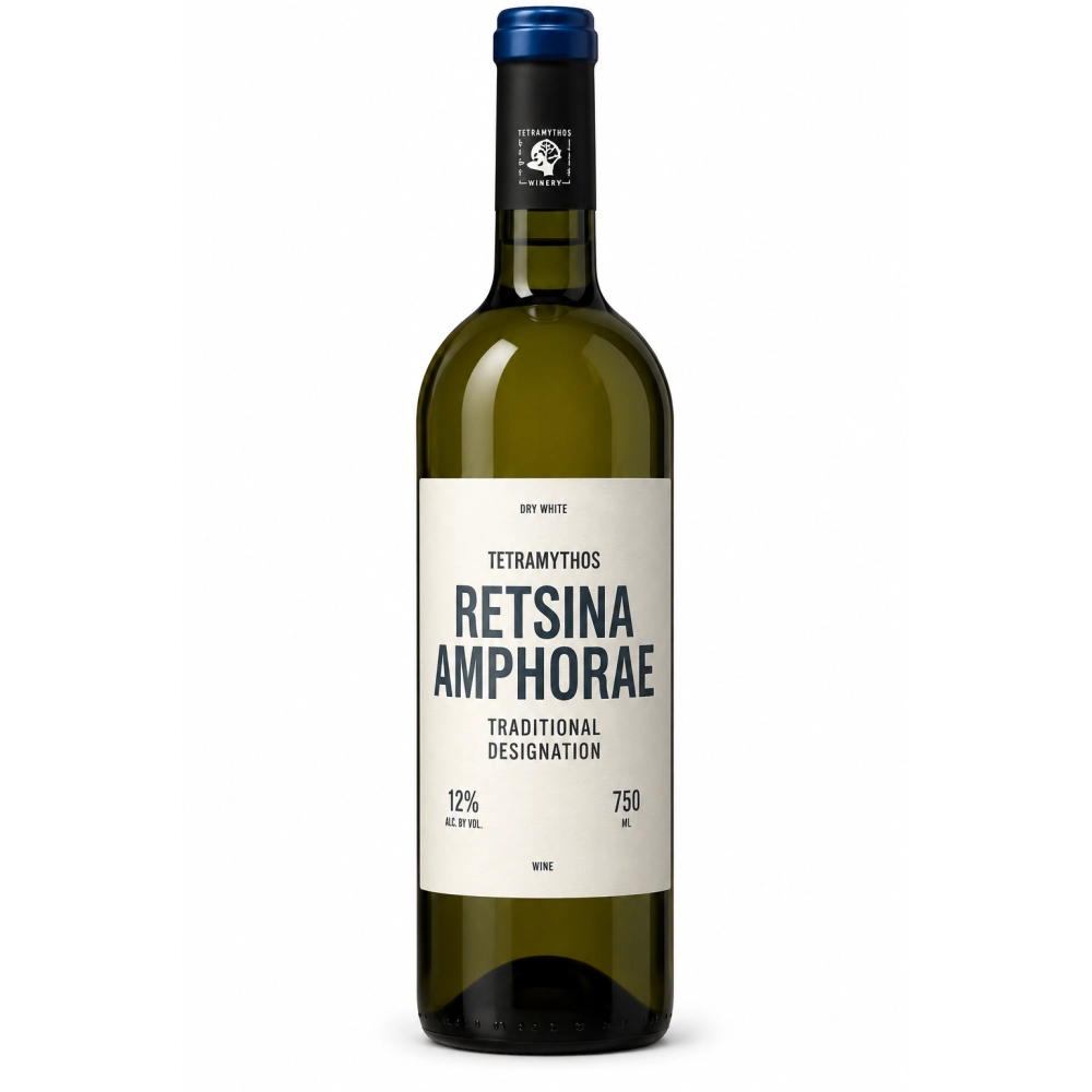 Vinho Tetramythos Retsina Amphorae 750ml