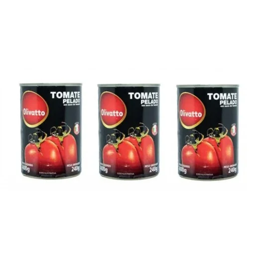 3 Latas Tomate Sem Pele Olivatto