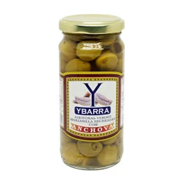 Azeitona Verde Recheada com Anchova Ybarra (240g)