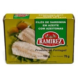Filés de Sardinha em Azeite com Azeitonas Ramirez 100g