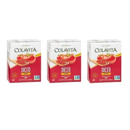 Kit 3 Tomate Pelado Em Cubos Diced Colavita (390g)
