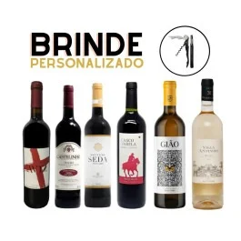 Kit 6 Vinhos Selecionados + Ganhe Abridor Personalizado