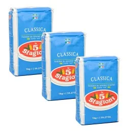 Kit com 3 Farinha de Trigo 00 Classica 5 Stagioni (un)
