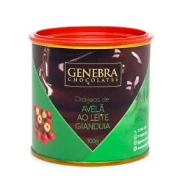 Lata Drágeas Avelã ao Leite Genebra 100g
