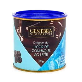Lata Drágeas de Licor de Conhaque ao Leite Genebra 100g