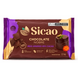 Barra de Chocolate Meio Amargo Sicao 2,1kg