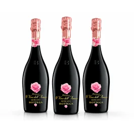 Kit com 3 Espumantes Bottega Petalo IL Vino dell' Amore Moscato 750ml
