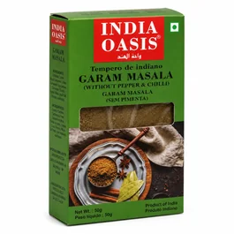 Tempero Indiano Garam Masala Sem Pimenta India Oasis 50g