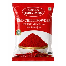Pimenta Vermelha Red Chilli Powder India Oasis 200g