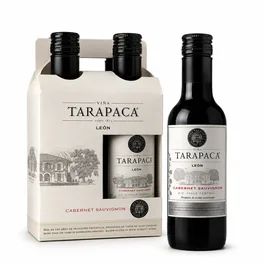 Kit com 4 Vinhos Leon Tarapacá Cabernet Sauvignon 187ml