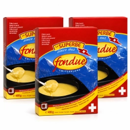 Kit com 3 Fondue de Queijo Suíço LeSuperBe 400g