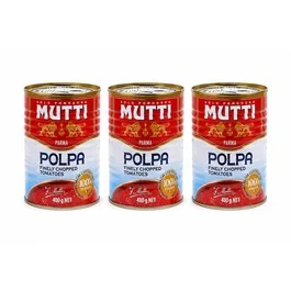 Kit com 3 Polpa de Tomate Mutti 400g