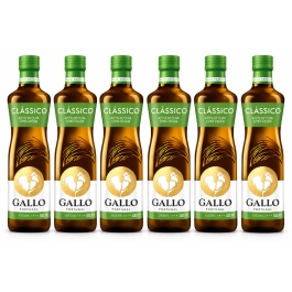 Kit com 6 Azeites Gallo Classico Extra Virgem 500ml