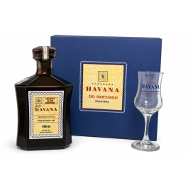Kit com Cachaça Havana 700ml + Taça Un