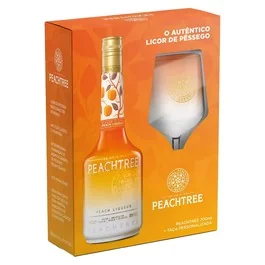 Kit Licor Peachtree 700ml + Taça Exclusiva