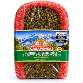 Salame Chapata com Pimenta Verde Casaponsa PEÇA Aprox. 1,1Kg